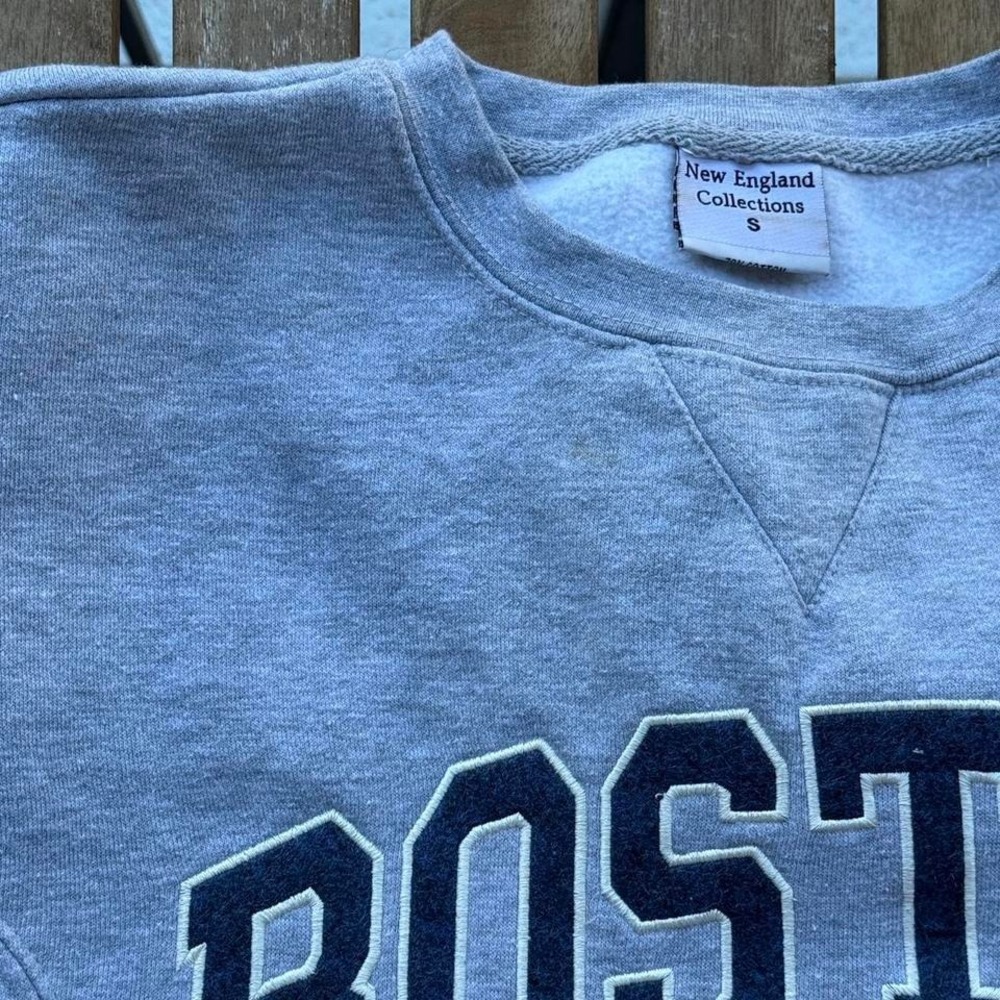 Boston Grey Crewneck #boston #crewneck - Picture 2 of 4